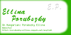 ellina porubszky business card